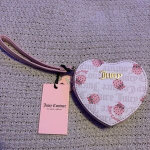 Juicy Couture Heart-Shaped Strawberry Wristlet